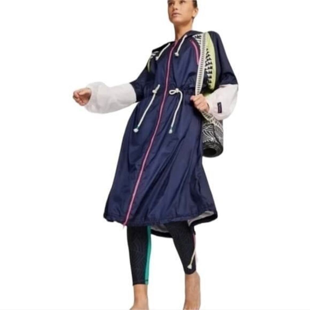 Puma X Lemlem Navy Anorak Full Zip Training Athletic Outerwear Rain Jacket XL
